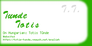 tunde totis business card